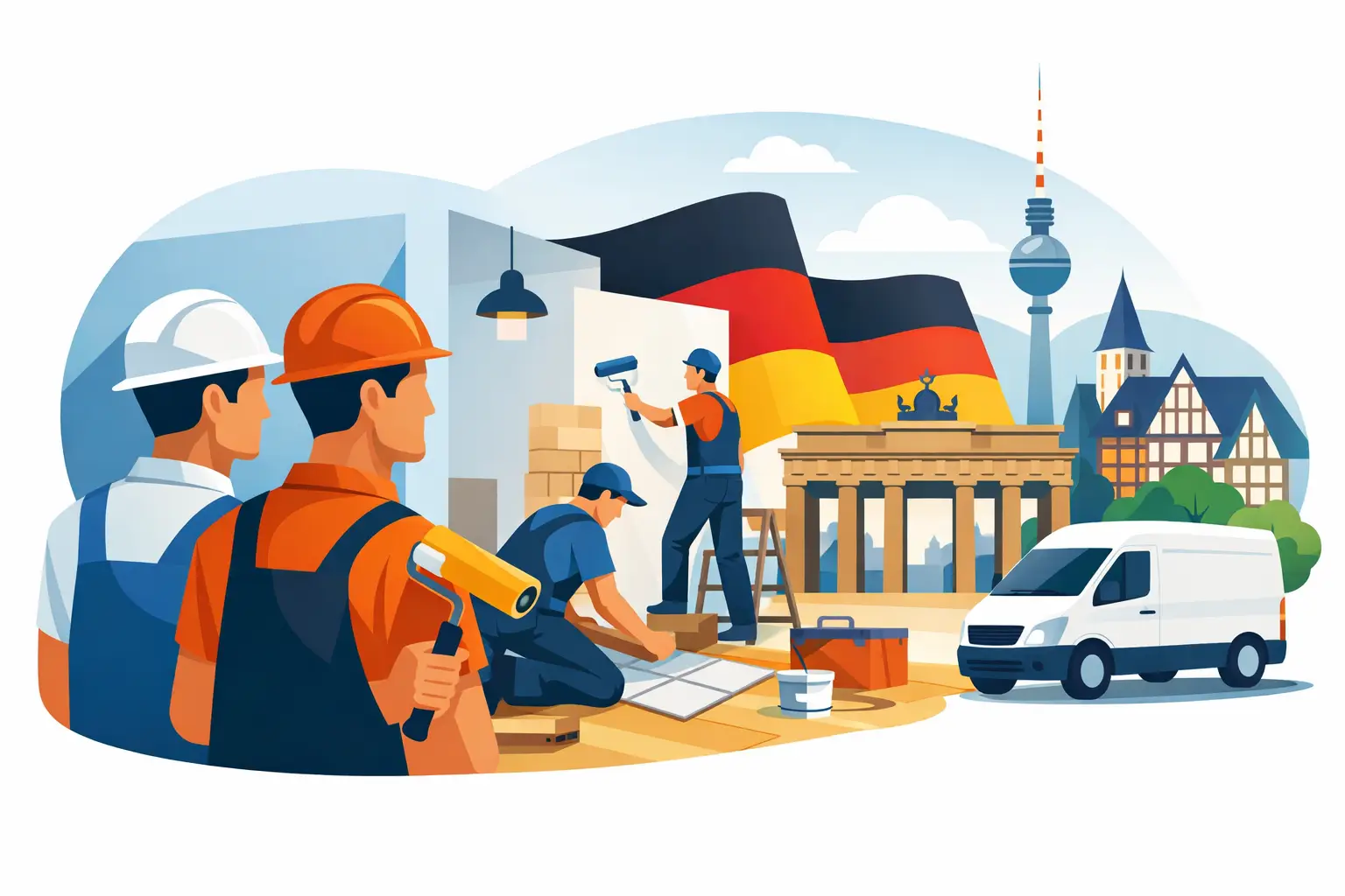 Meseriași români pentru renovări în Germania