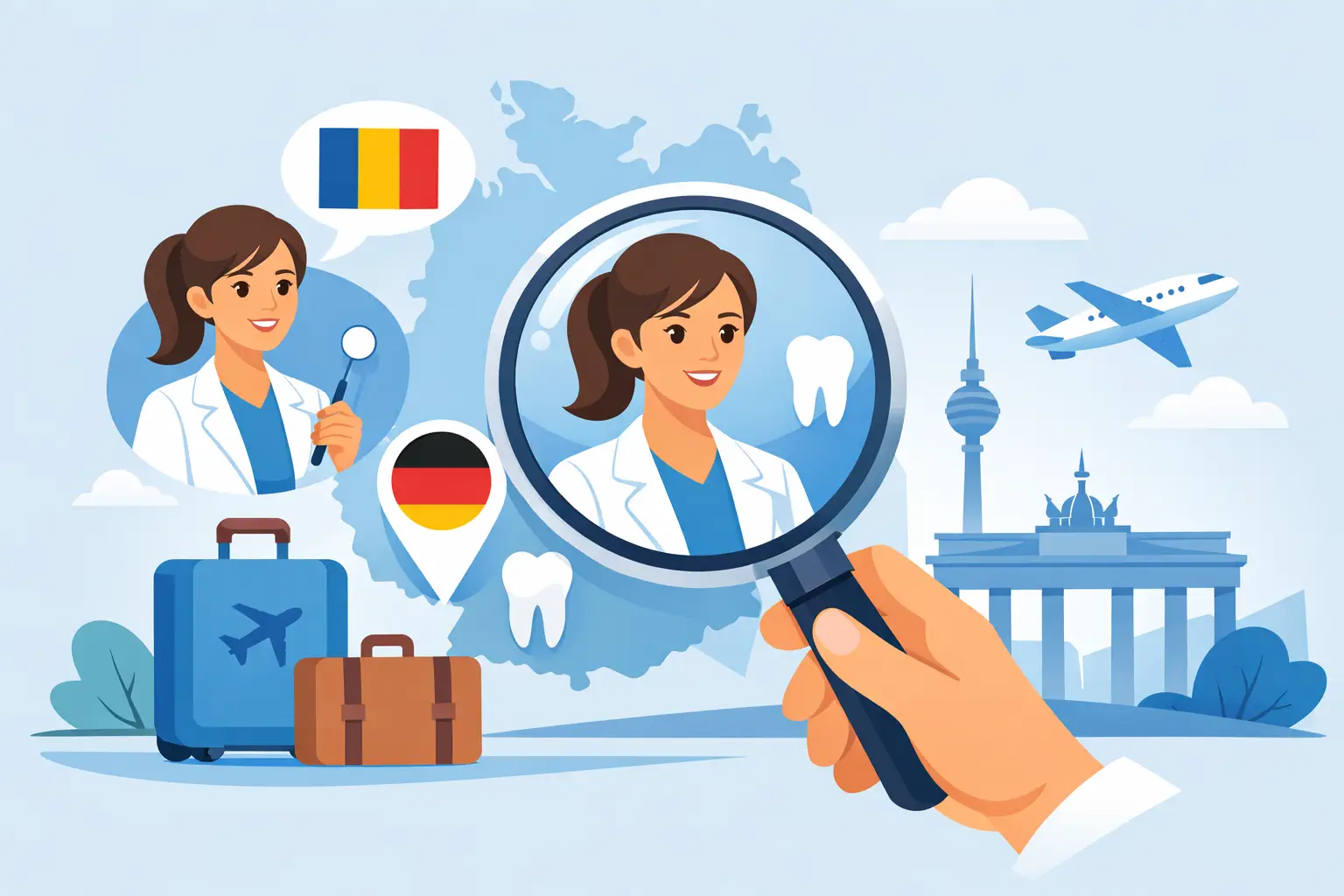 Unde cauți dentist vorbitor de română în Germania